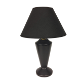 Vintage black ceramic lamp 1950