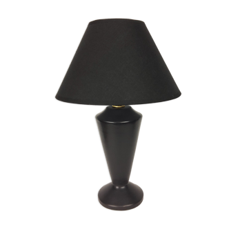 Lampe vintage en céramique noire 1950