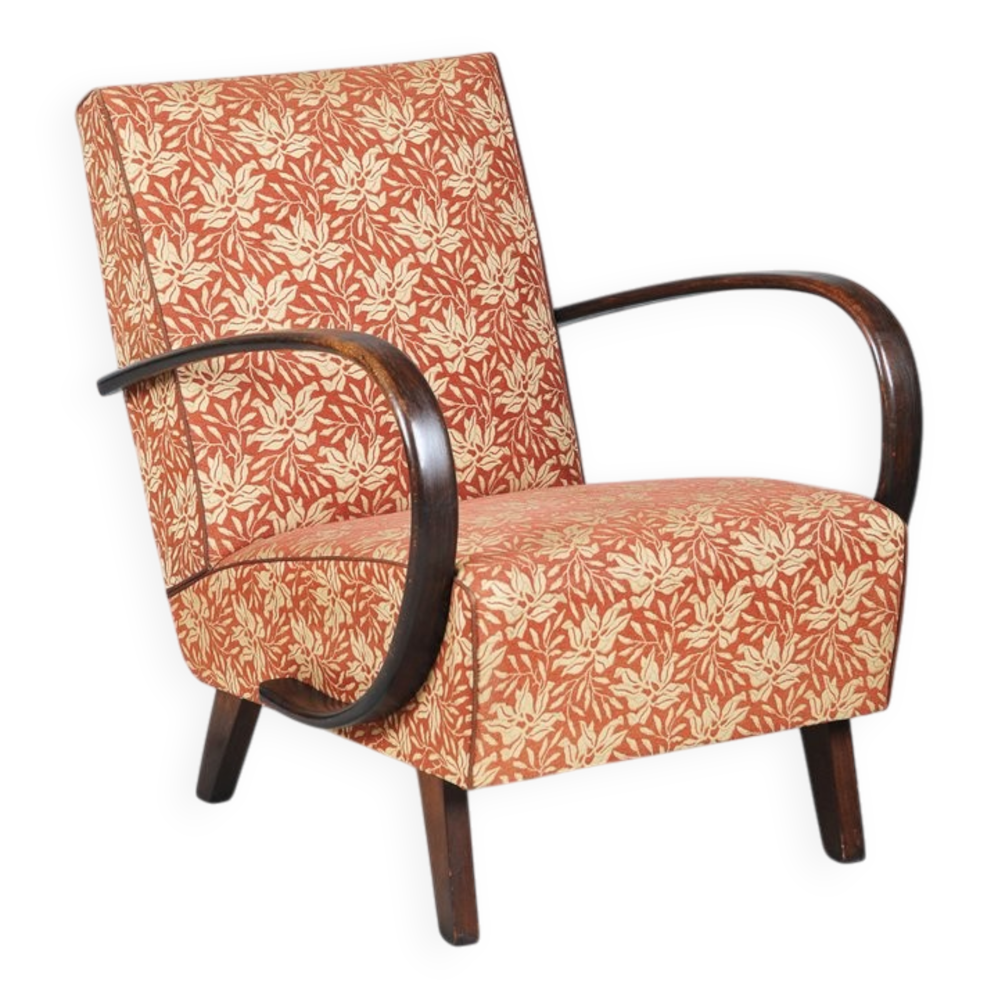 Art Deco Lounge Chair in Beech by J. Halabala for Up Zavody, 1930s