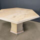 Octagonal Italian marble dining table 1970s