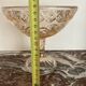 Pink glass footed bowl