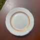 Set of 6 dessert plates in Berry porcelain – White and gold