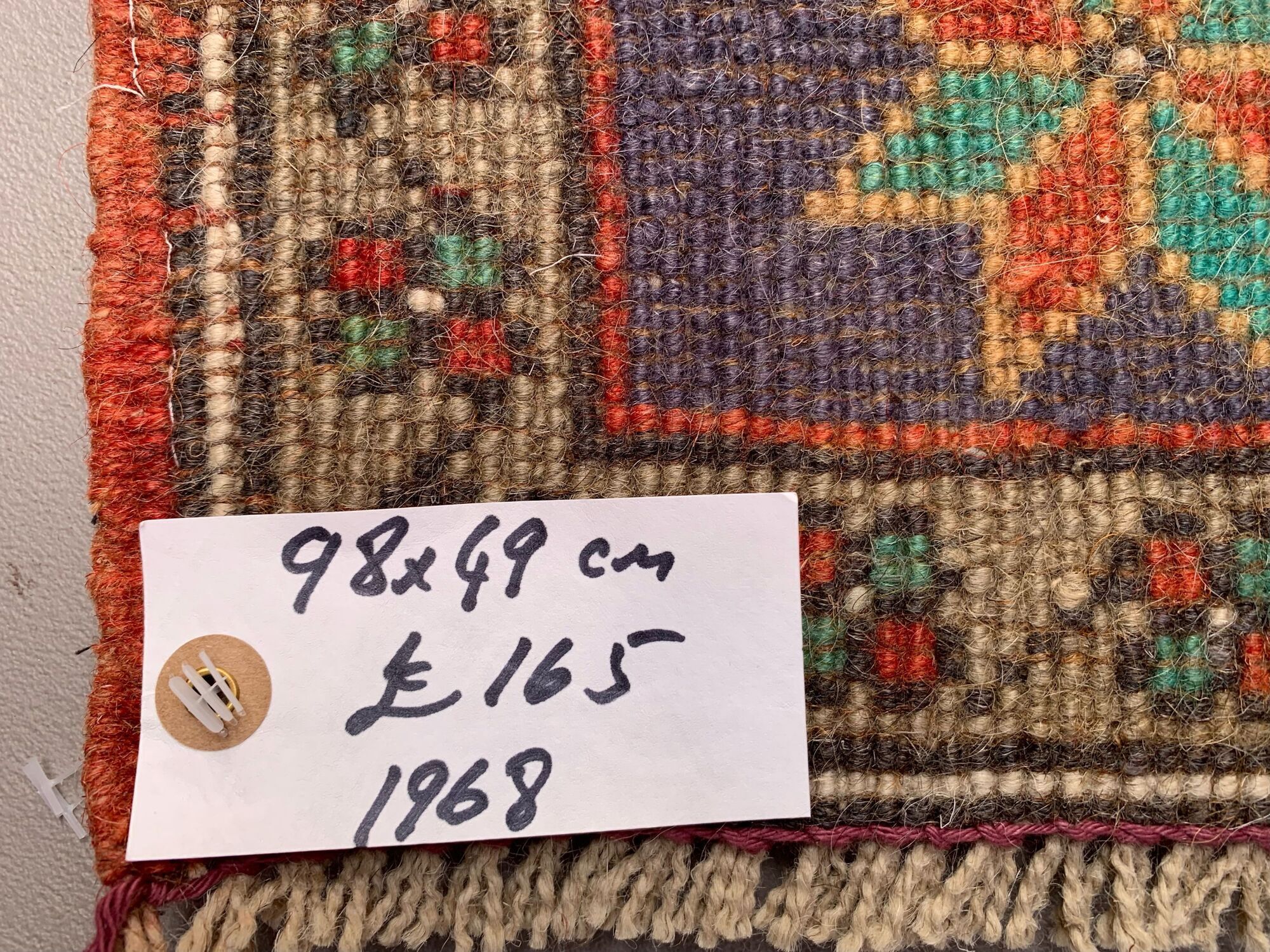 Small Vintage Turkish Rug 98x49 cm, Short Runner, Tribal, Shabby Chic