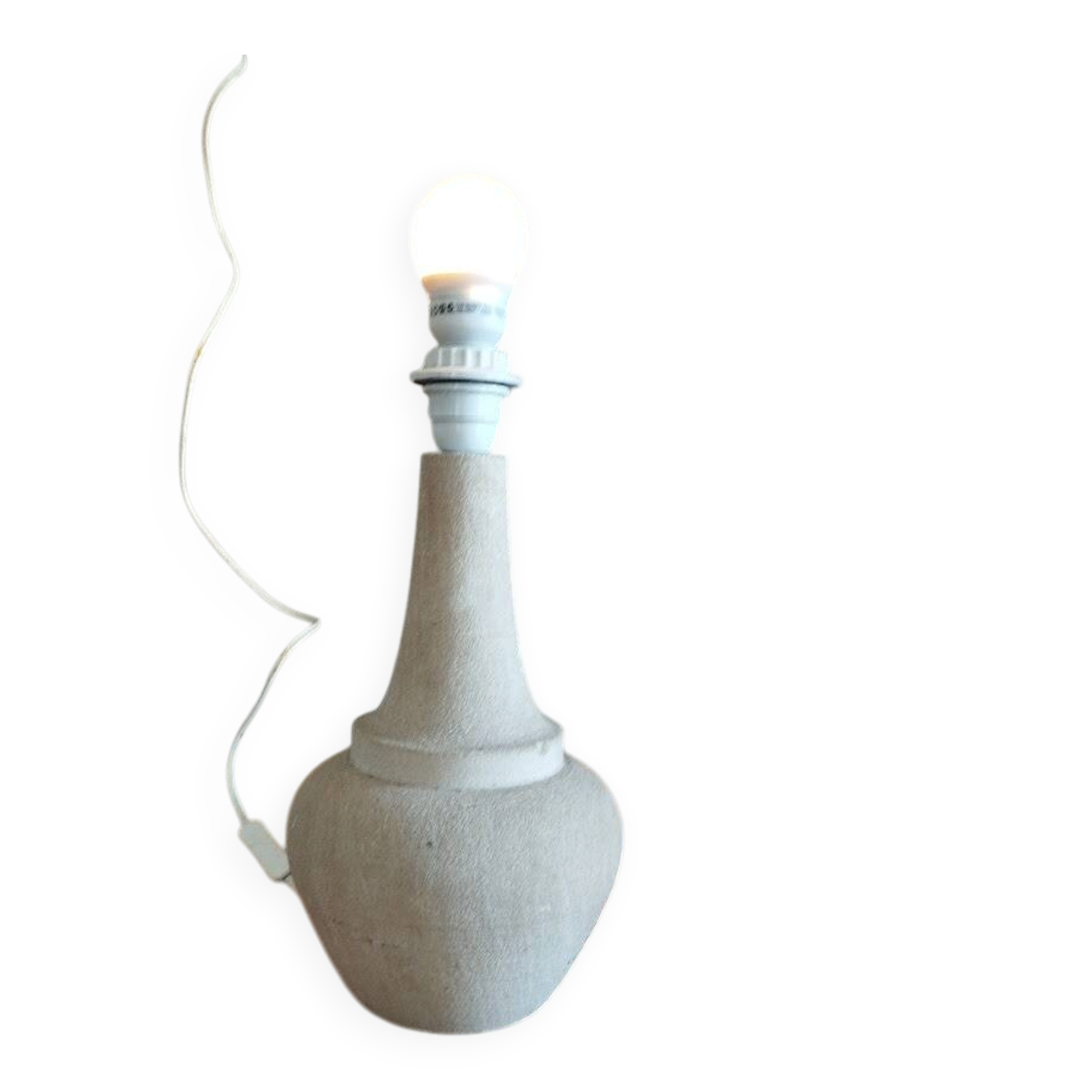 pied de lampe vintage en grès chamotté
