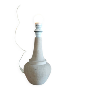vintage lamp base in chamotte stone
