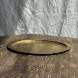 Small vintage Indian oval gold tray L14.5