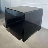 VINTAGE CURVED GLASS COFFEE TABLE / SIDE TABLE