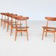 Chaises de salle à manger Hans Wegner Sawbuck CH30 Carl Hansen & Son Danemark 1952