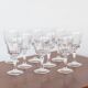 9 antique crystal stemmed glasses