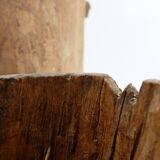 Set of 2 primitive wooden pots - late 19th century