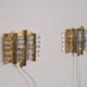 Pair of glass and brass sconces by Carl Fagerlund
