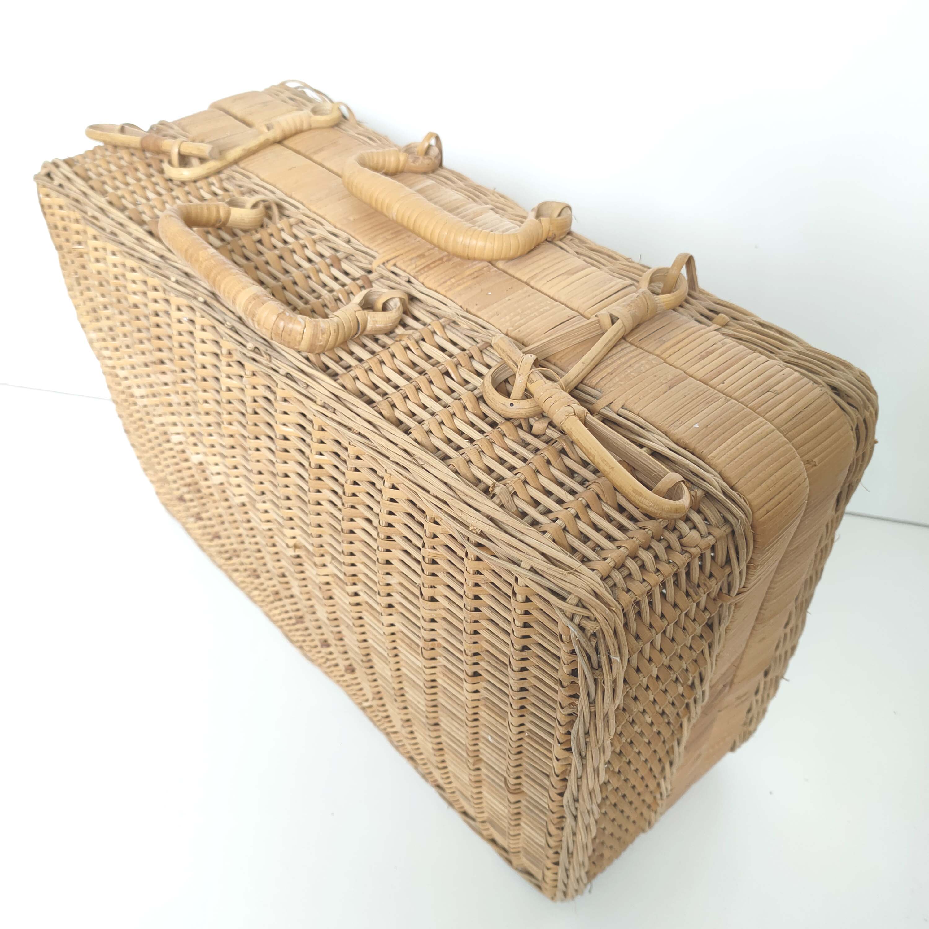 Rattan suitcase