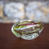 Art glass ashtray, Flavio polished ashtray, collection, glass art, ashtray, vintage