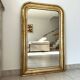 Louis-Philippe antique mirror with silver leaf, 19th century.