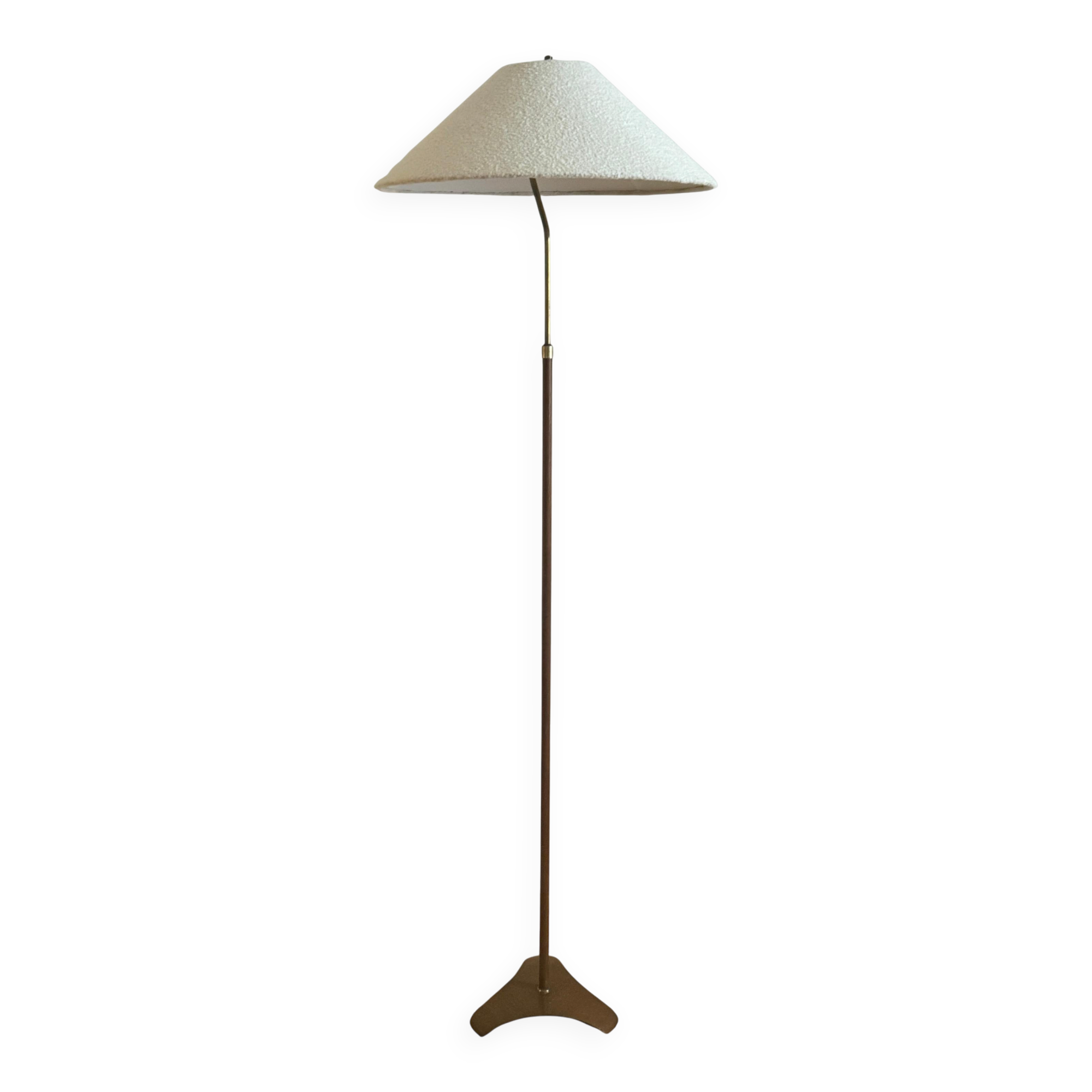 Teak and Brass Floor Lamp by Bergboms