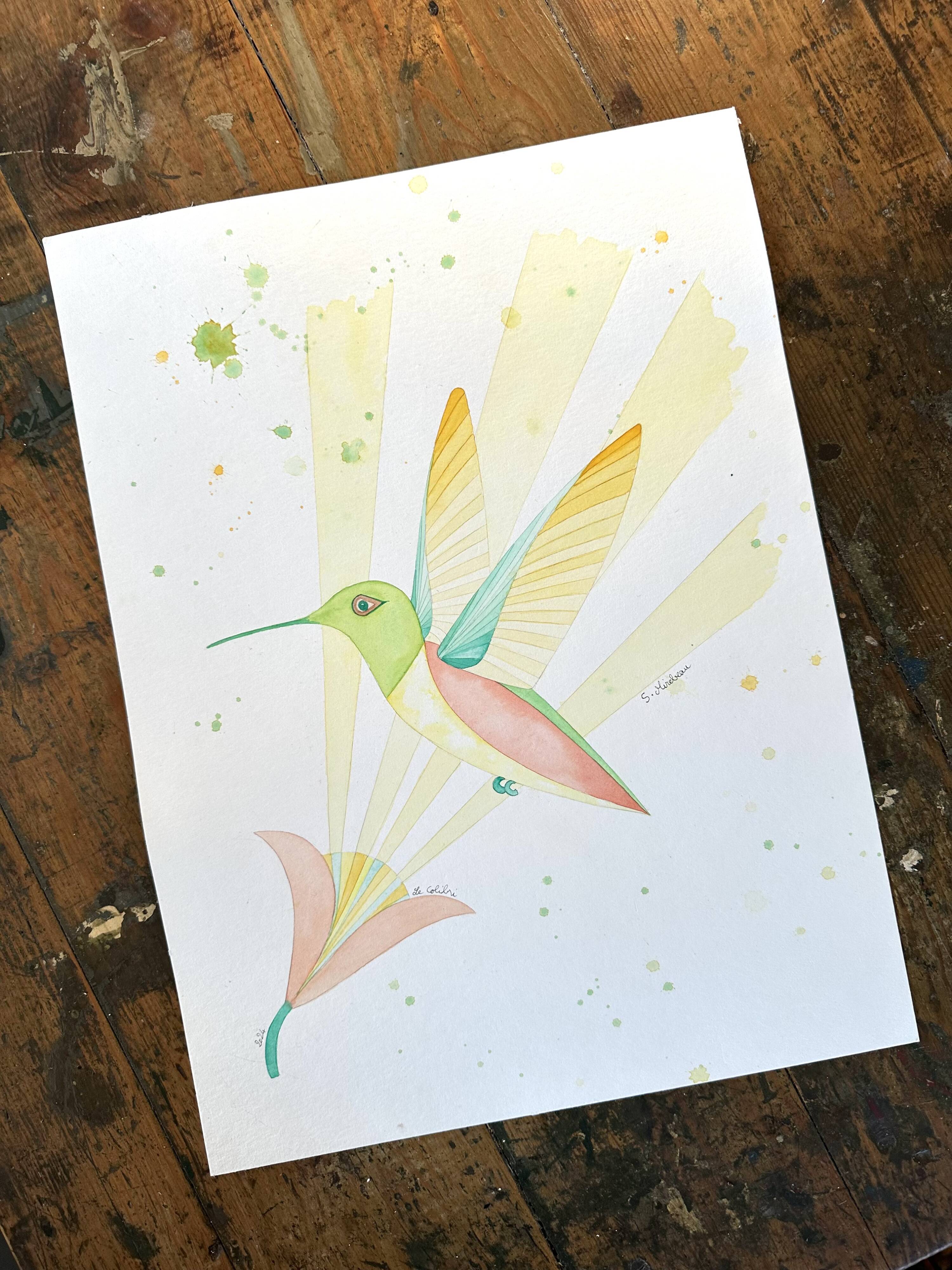 Hummingbird watercolor