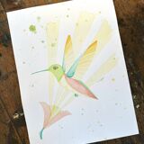 Hummingbird watercolor