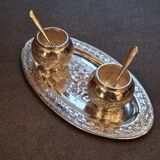 Silver-plated table salt and pepper shaker