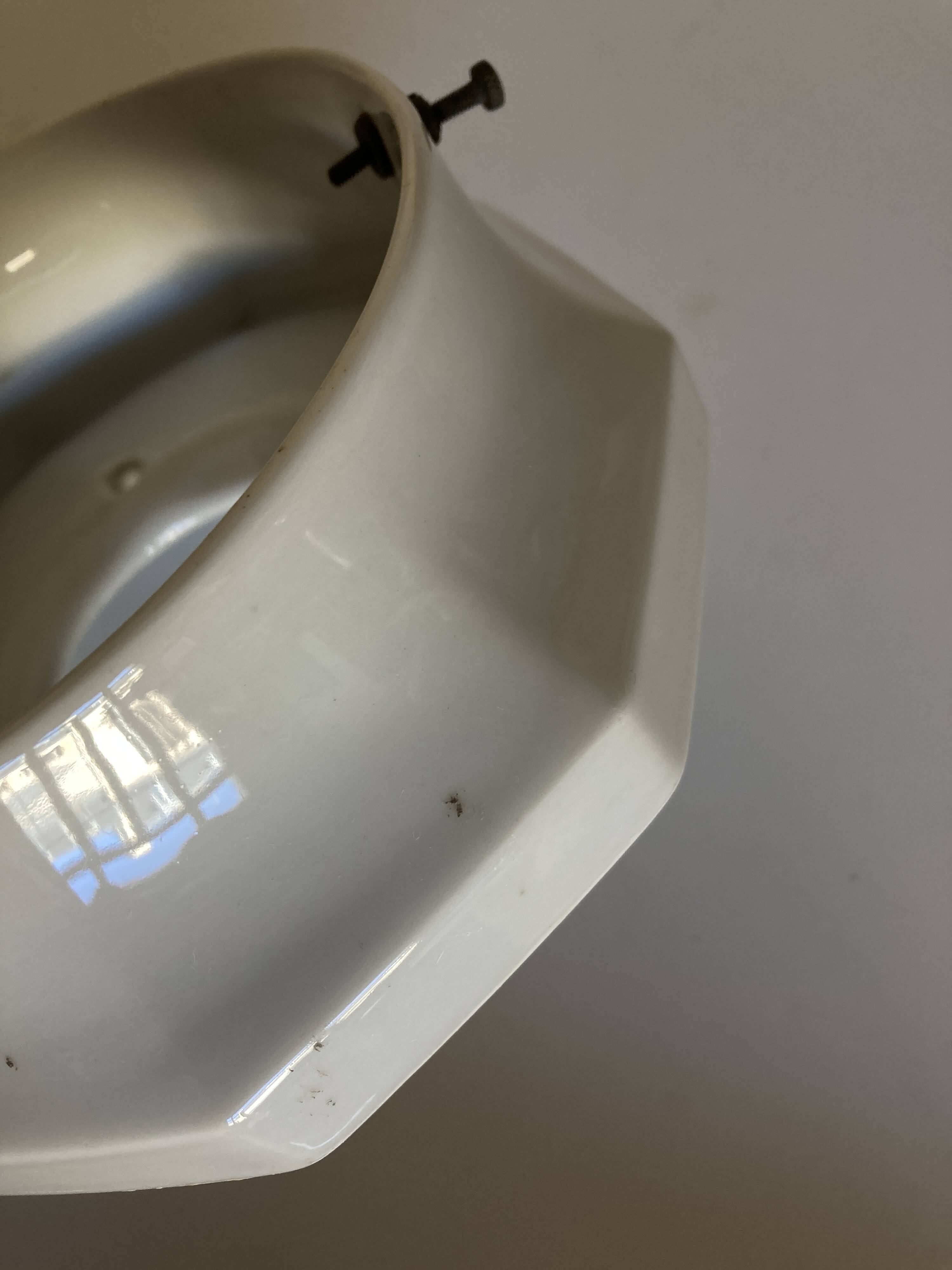 XL bathroom ceiling light from Palace, porcelain and opaline, 1950s