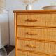 Vintage rattan chest of drawers circa 70s