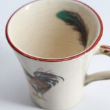 Set of 2 cups rooster and hen niderviller