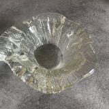 Cendrier, vide-poche Blenko en verre moderniste design brutaliste, 1960
