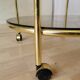 Vintage Smoked Glass Serving Trolley: 1970s Mid-Century Modern Bar Cart