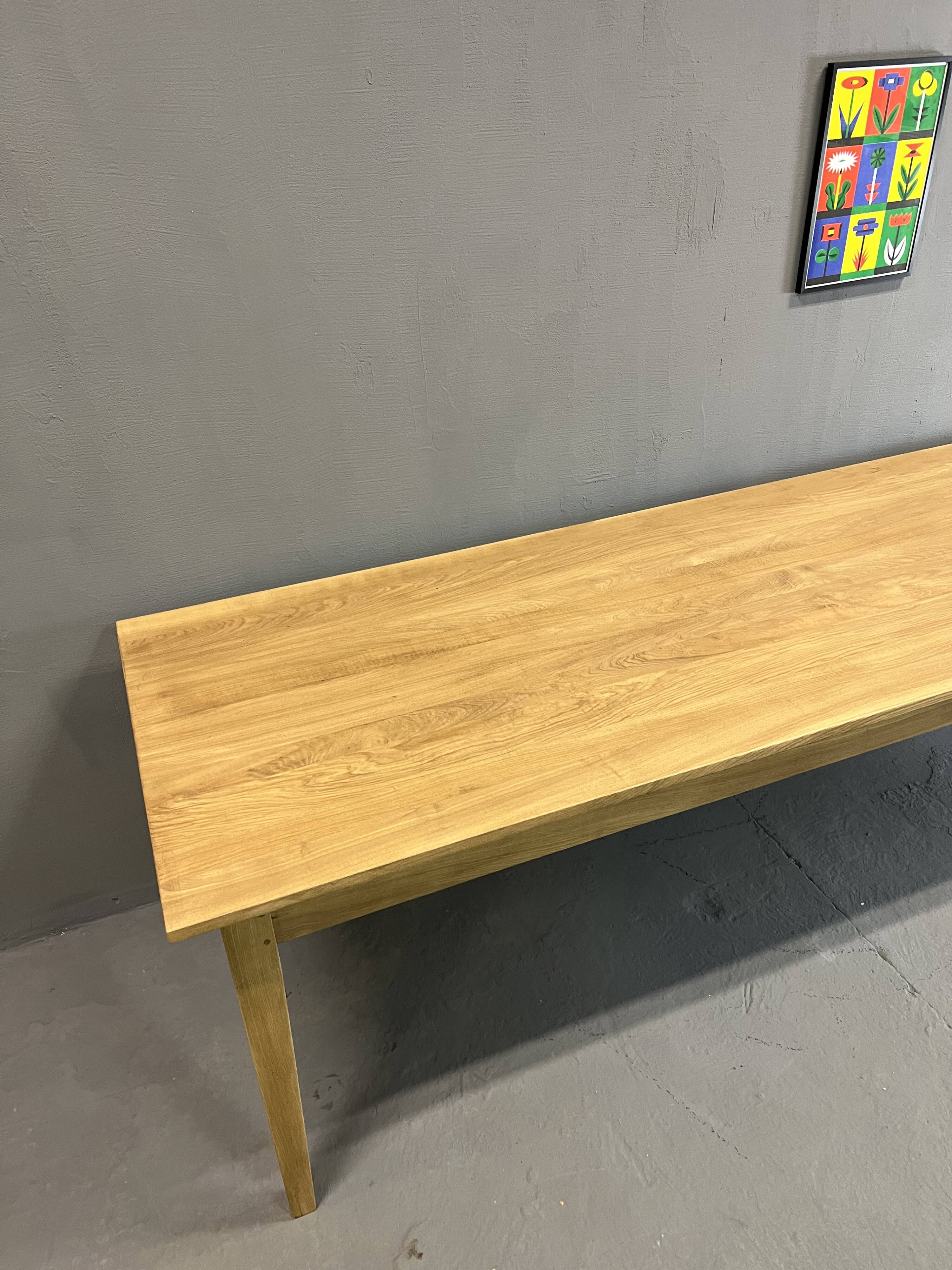 Farmhouse table 300 X 80 cm, spindle legs
