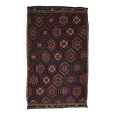 Turkish Kilim Yuruk Vintage 184x310 cm Geometric Red Green Pink