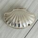 Silver-plated shell butter dish