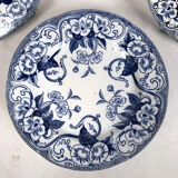 Creil & Montereau nineteenth series, Flora model. Ten flat plates