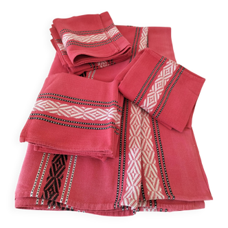 Ensemble nappe et 11 serviettes
