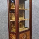 Louis XV style display cabinet stamped in mahogany and Martin varnish circa 1860