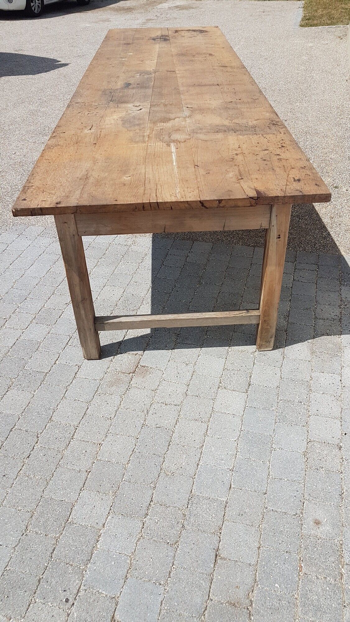 Large table 4 meters old silky Lyon old trade workshop