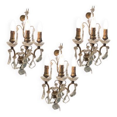Grandes Appliques en Cristal Ensemble de 3