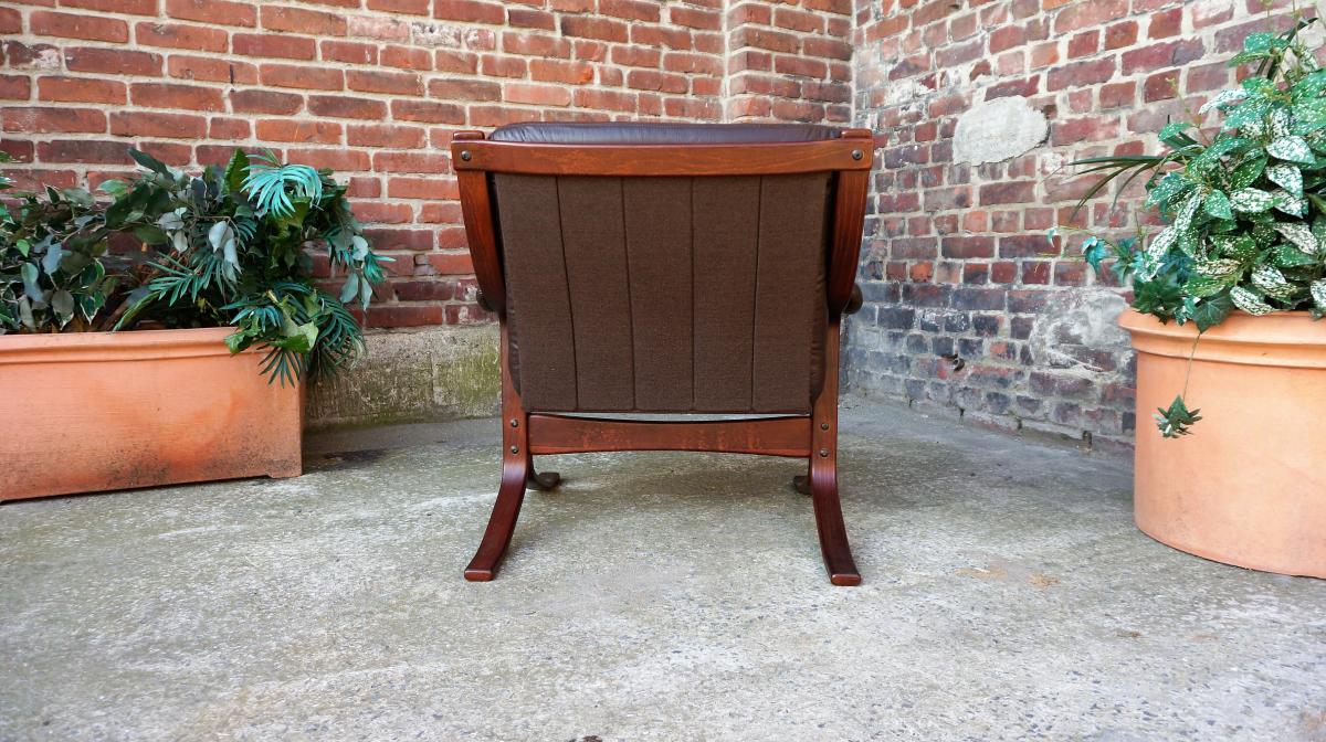 Pair of Scandinavian leather armchairs