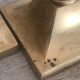 Pair of wood and brass candle holders
