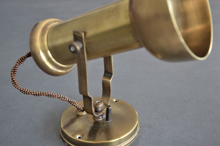 Brass articulated wall lamp – steampunk spirit -