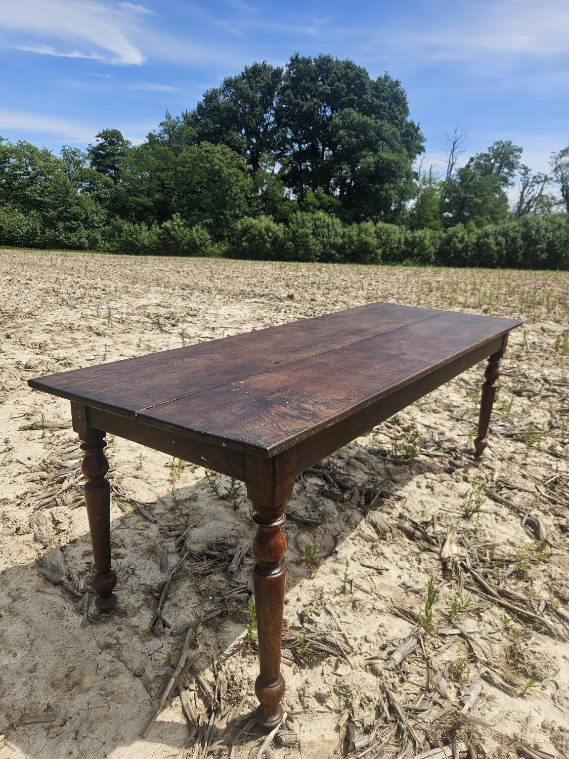 Walnut farmhouse table
