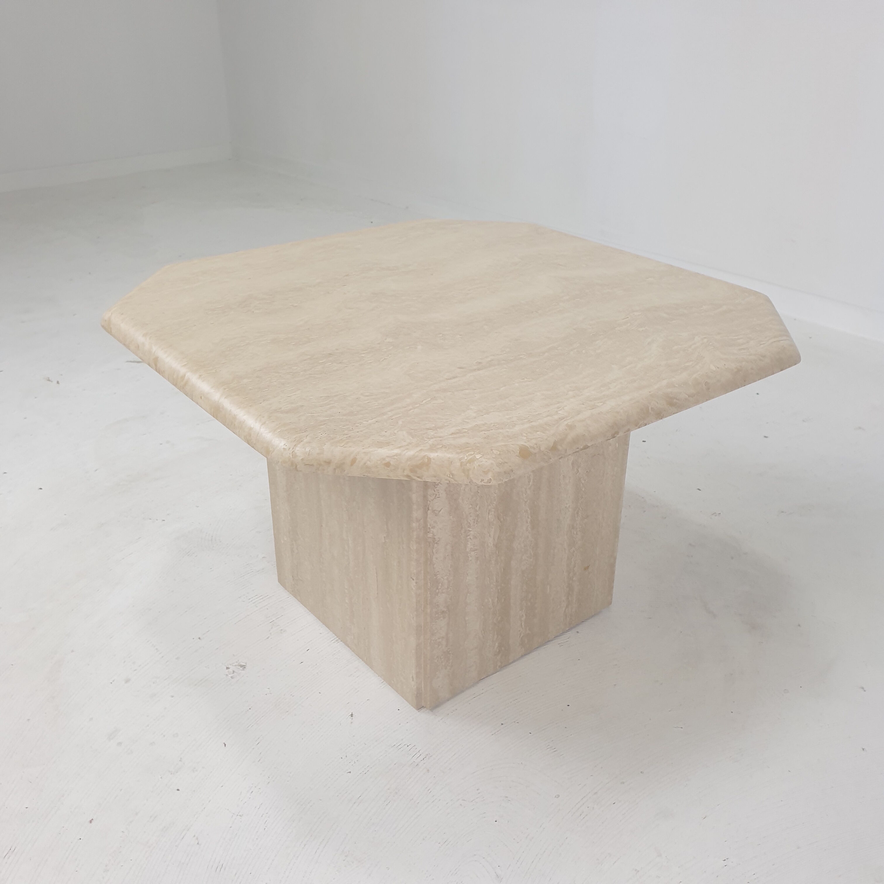 Italian Travertine Coffee Table, 1980's