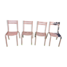 4 chaises métal