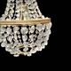 Hot air balloon pendant with glass tassels and gold frame