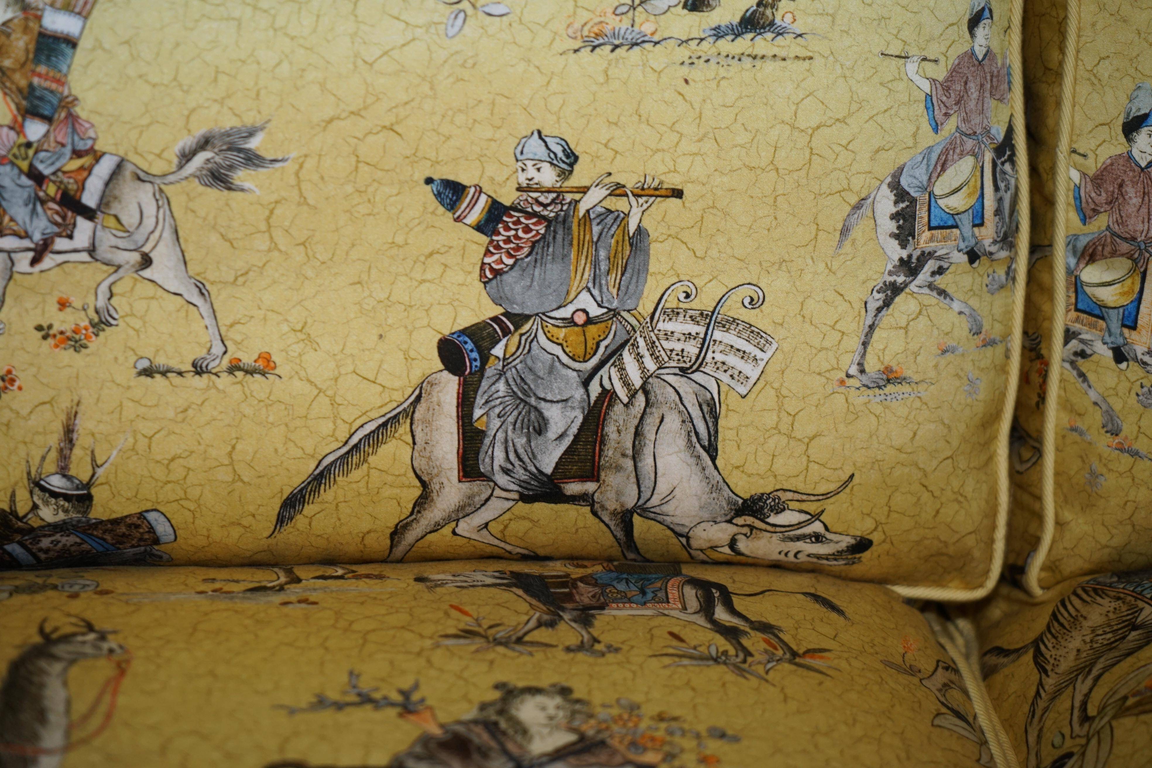 Canapé Peter Dudgeon Fitzwilliam Chinoiserie style upholstery