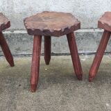 Set of 3 tripod stools/design 20th century