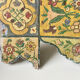 Antique wooden painted frame with flower motifs   88 cm x 47 cm