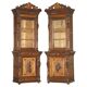 Pair of Victorian Jacobean Gothic Revival bookcases