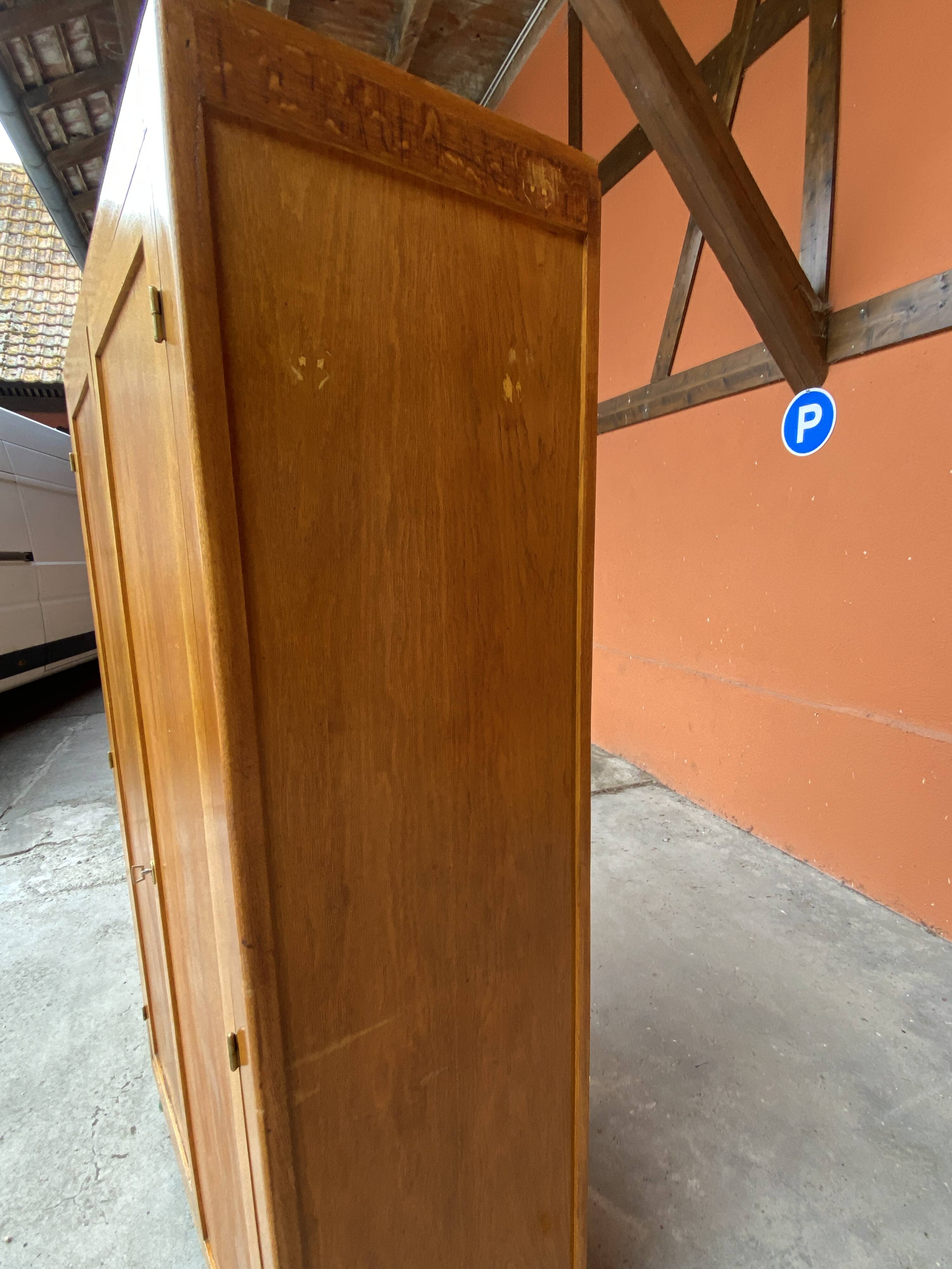 Mid Century vintage school wardrobe, Mullca Delagrave Scandinavian style, 1960s