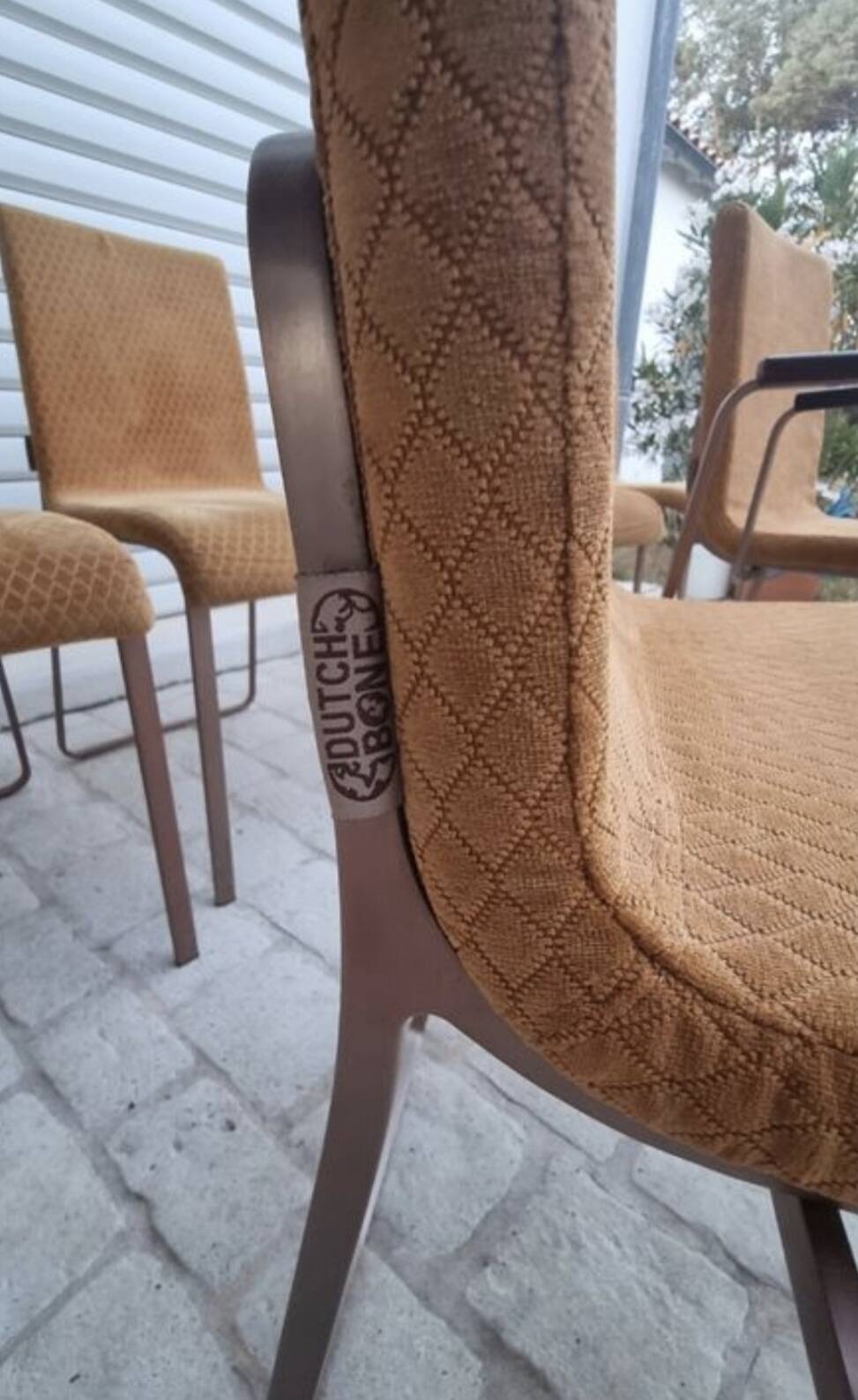 Set of 6 velvet chairs and armchairs