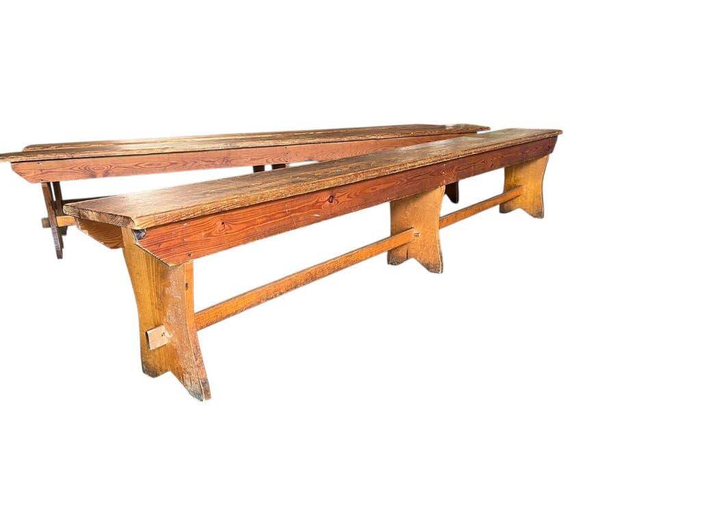 XL vintage wooden bench