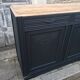 Vintage art deco abyssal blue buffet